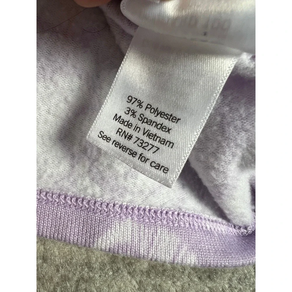 LC Lauren Conrad Sweatshirt Women Small Purple Floral Rose Sleepwear Top Relaxed